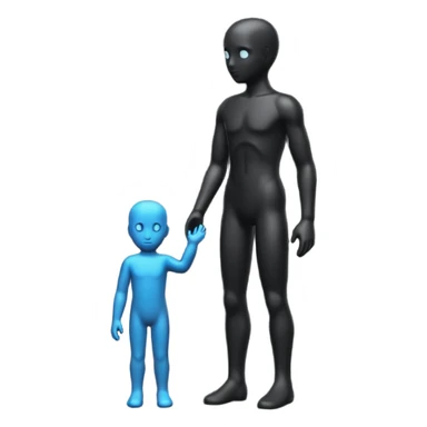 silhouette of a small figure growing into a tall one sticker