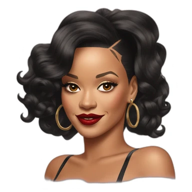 rihanna pinup sticker