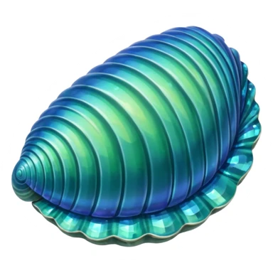 green blue crystal clam sticker