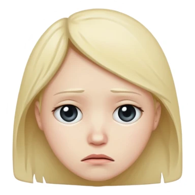 Sad distressed depressed face  sticker