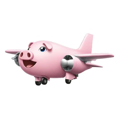 A plane being controlled by a pig sticker