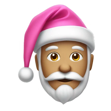 Santa but with a pink hat and a pink bow on it sticker