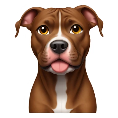 brown pitbull sticker