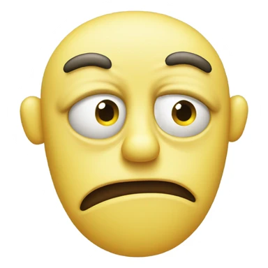 Tired yellow face sticker