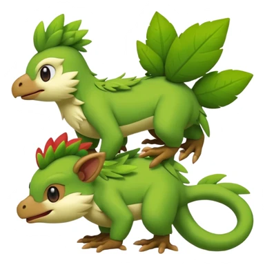  Fey Toony Sprigatito-Grookey-Grovyle-Shaymin-fusion-hybrid sticker