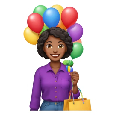 Street Balloon Seller black woman  sticker