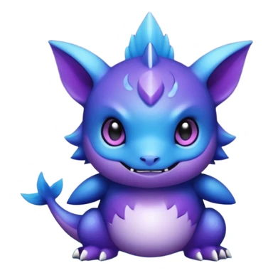 Kawaii Edgy Dark Pretty Beautiful Aesthetic Water-Gradient Fakémon-Digimon-creature sticker