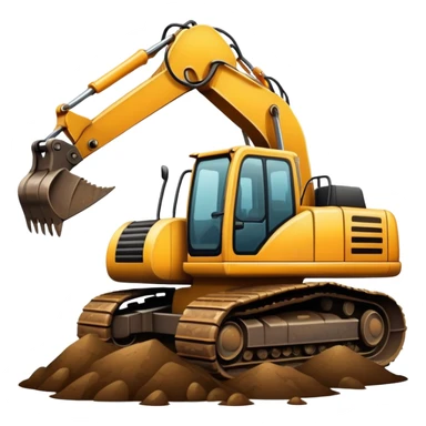 Excavator dirt sticker