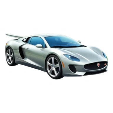 luxury car is driving on a scenic highway with beautiful landscape around sticker