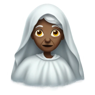 Black grandma as a ghost haunting sticker