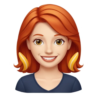 cruise emoji with a red headed woman sticker
