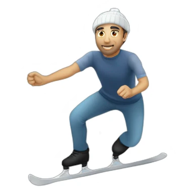 Zemmour qui fait du patin à glace sticker