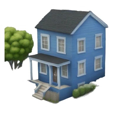 Blue townhouse sticker