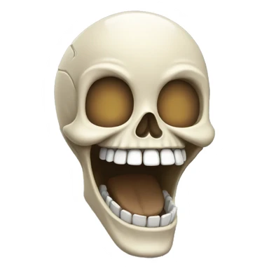 Skeleton head laughing  sticker