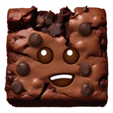 Gooey chewy soft chocolate brownie with mini chocolate chips  sticker