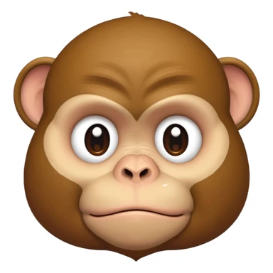 sad fat monkey sticker