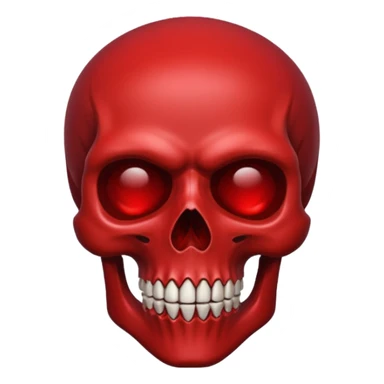 Dark red skull sticker