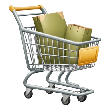 Pale olive Shopping cart sticker