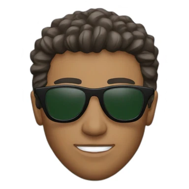 Fluminense fan with sunglasses sticker
