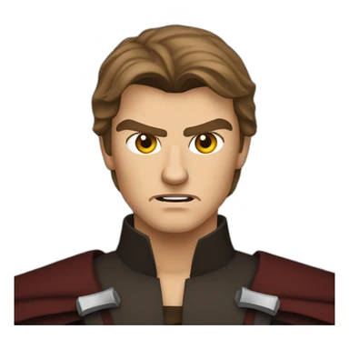 Anakin Skywalker angry with blood eyes sticker