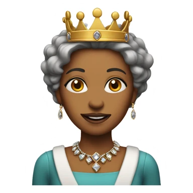 a queen with a crown that has a crown sticker