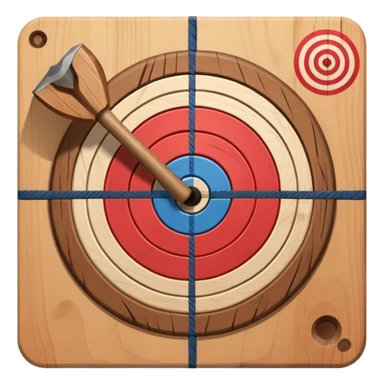 Axe throwing to bullseye target sticker