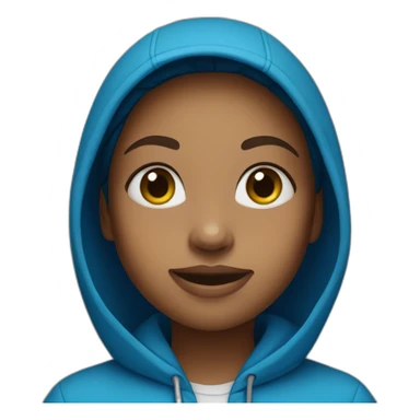 Girl in blue hoodie sticker