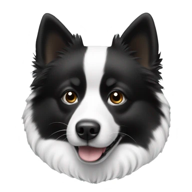 Black and white spitz sticker