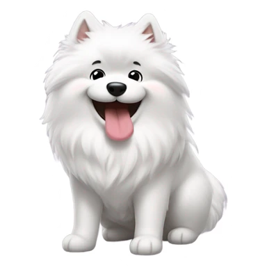 Samoyed sending kisses  sticker