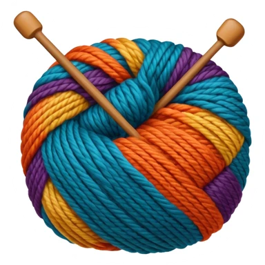 Knitting sticker