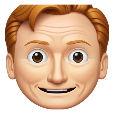 conan o'brien's face as a classic round smiley emoji sticker
