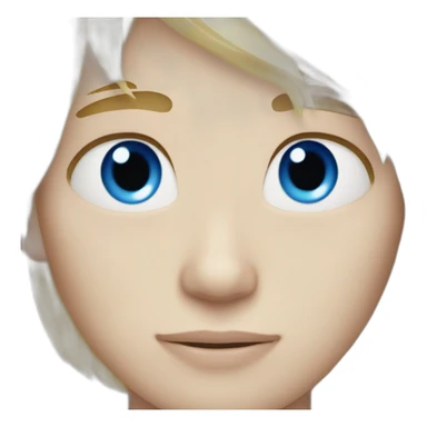boy white skinned blond hair blue eyes sticker