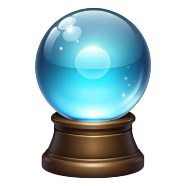 Crystal Ball – Transparent orb glowing with light sticker