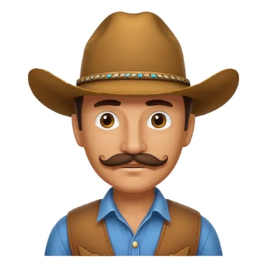 Señor with cowboy hat sticker