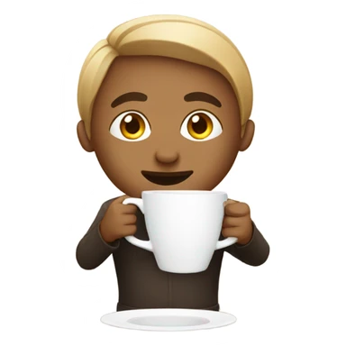 Angle working with coffee sticker