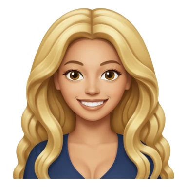 Beyonce from Destiny's Child with long blonde hair sticker