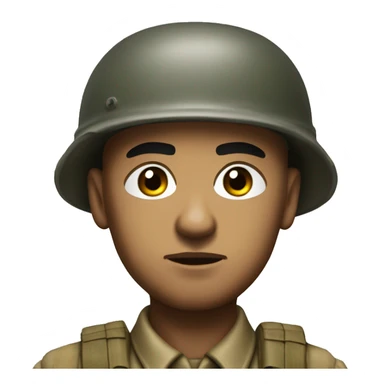 photorealistic serious infantryman world war ii sticker