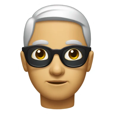 a blind person looking to the right sticker