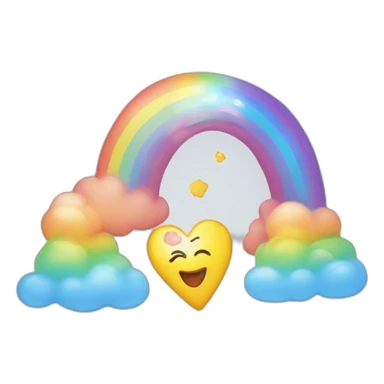 Cœur arc-en-ciel sticker