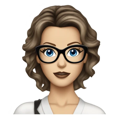 Kate Beckinsale blue eyes glasses classy high fashion  sticker