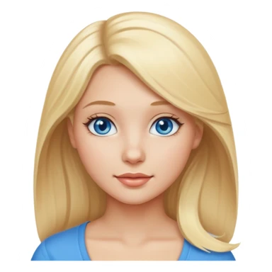 Beautiful curved girl with blonde hair sticker