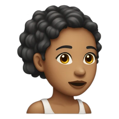 girl with skin pimples  sticker