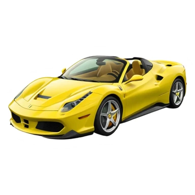 green and yellow ferrari sticker