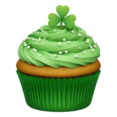 st patrick day themed cupcake sticker