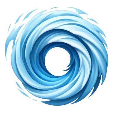 Powerful gusting blue wind with swirling air movement sticker