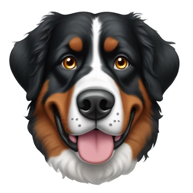 Bernese mountain dog with freckle by nose  sticker