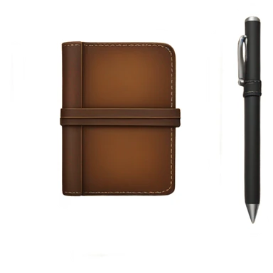 leather journal notebook sticker