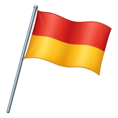  yellow and red flag  sticker