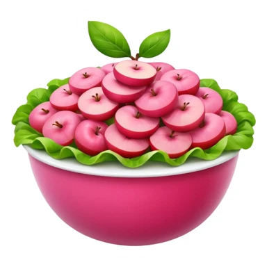 salad pink variation 3, apple style emoji sticker