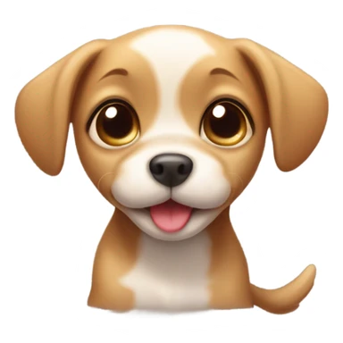 cute puppy drooling sticker